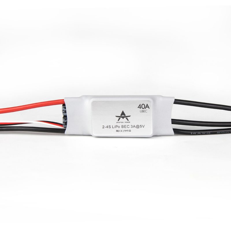 AT40A ESC Supports 2-4S Lipo batteries For Fixed Wing Drones - 图片 2